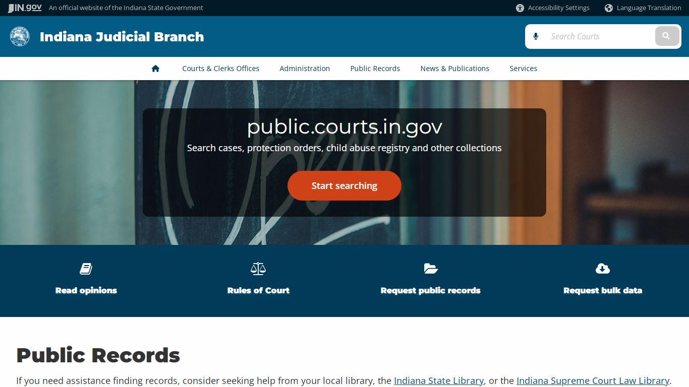 Public Records - Courts